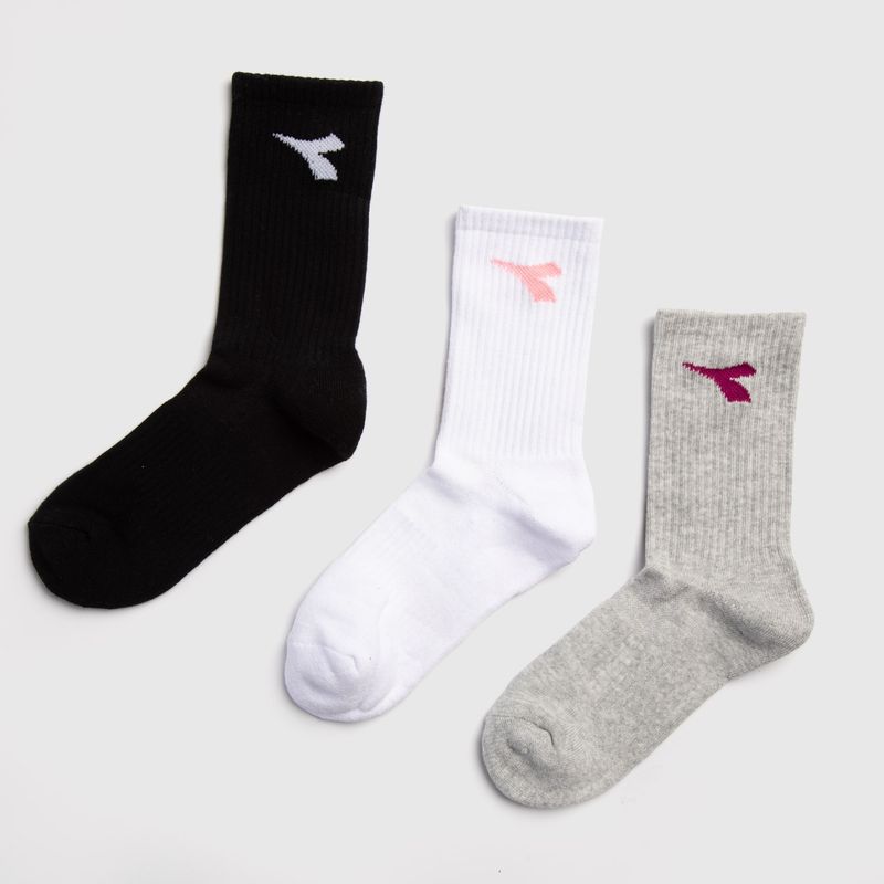 DIADORA - Calcetines De Fútbol Niña Pack De 3 Algodón Diadora
