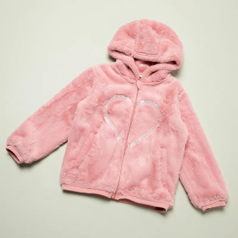 YAMP - Polerón Lentejuelas con Capucha Polar Niña  Yamp