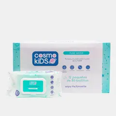 COSMO KIDS - Toallitas Húmedas Water Wipes 12 paquetes de 80 Unidades (960 Toallitas)