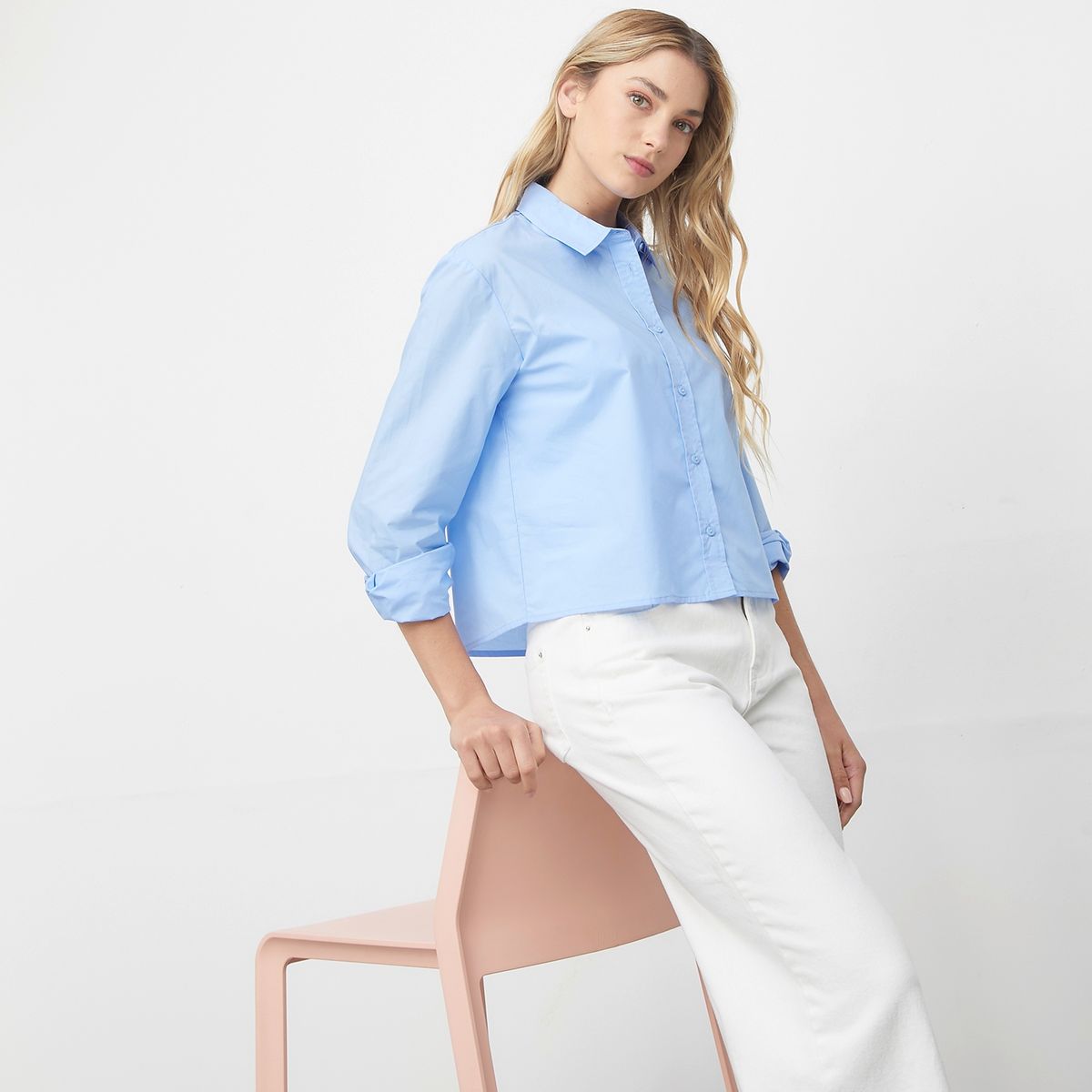 SYBILLA - Blusa Manga Larga Algodón Mujer Sybilla