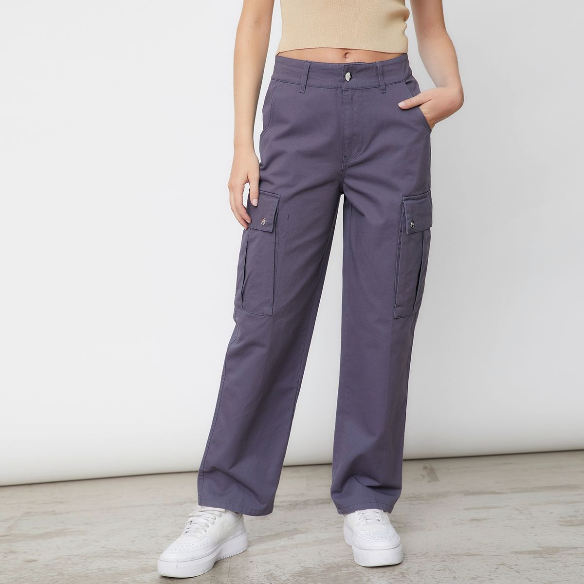 SYBILLA - Sybilla Pantalón Cargo Tiro Medio Mujer