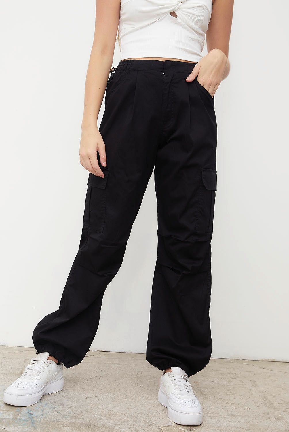 SYBILLA - Pantalón Cargo Tiro Medio Mujer Sybilla