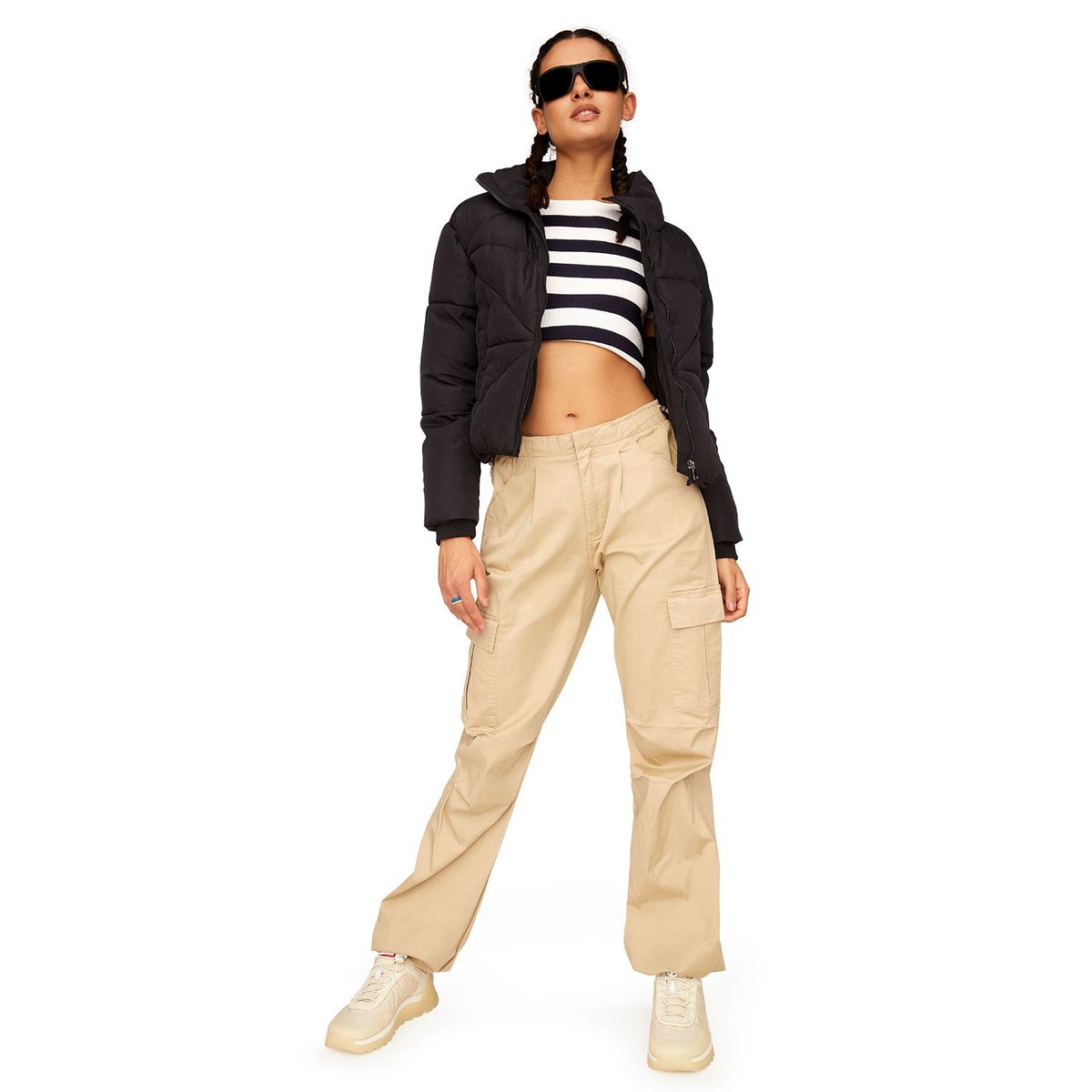 SYBILLA - Pantalón Cargo Tiro Medio Mujer Sybilla