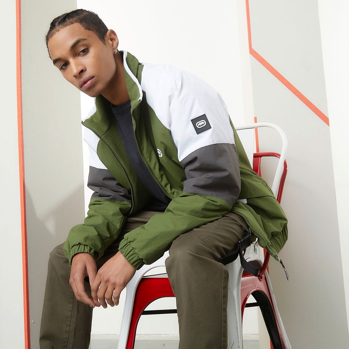 ECKO - Parka Manga Larga Hombre Ecko