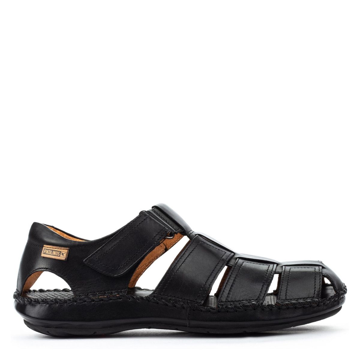 PIKOLINOS - Sandalia Hombre Cuero Negro Pikolinos