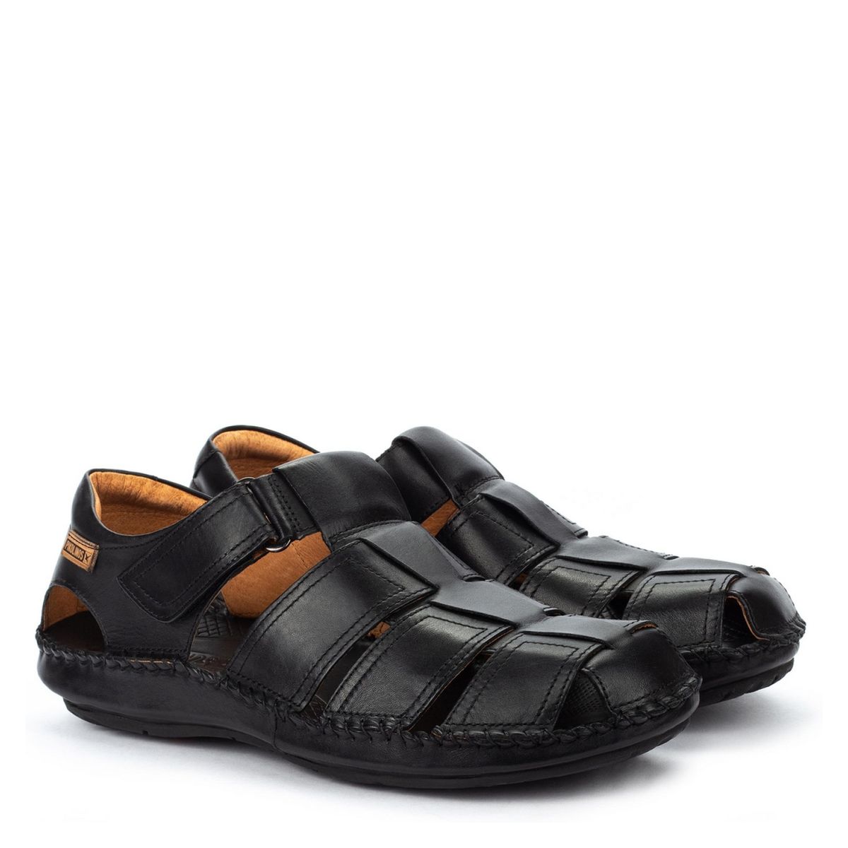 PIKOLINOS - Sandalia Hombre Cuero Negro Pikolinos