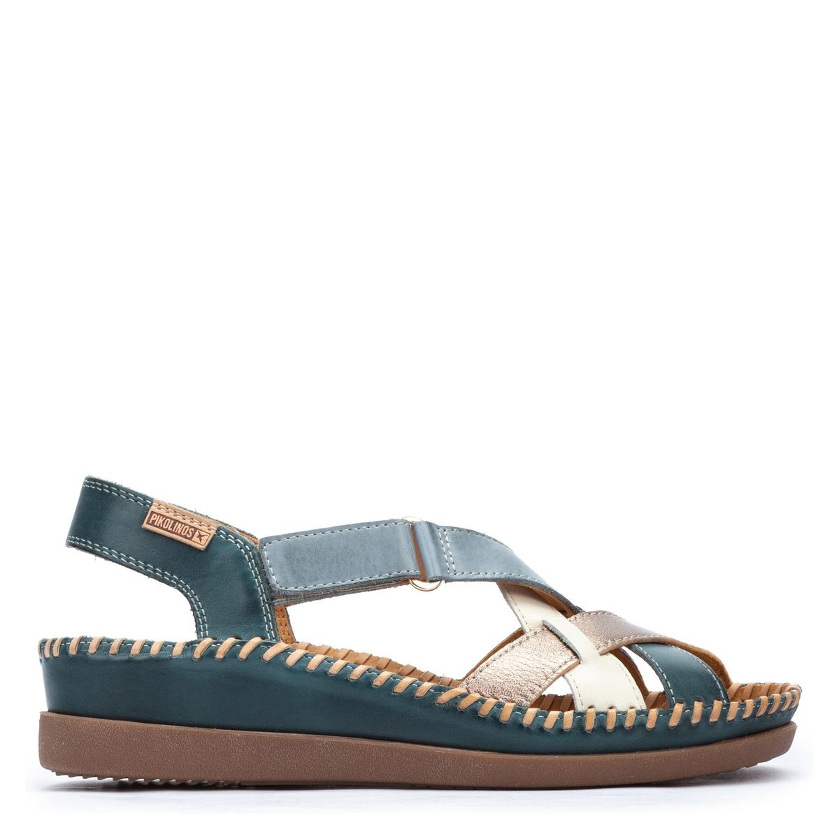 PIKOLINOS - Sandalia Casual Mujer Cuero Azul Pikolinos