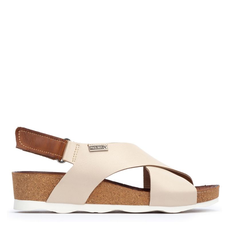 PIKOLINOS - Sandalia Mujer Cuero Beige Pikolinos