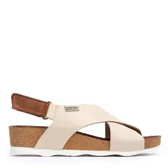 PIKOLINOS - Sandalia Mujer Cuero Beige