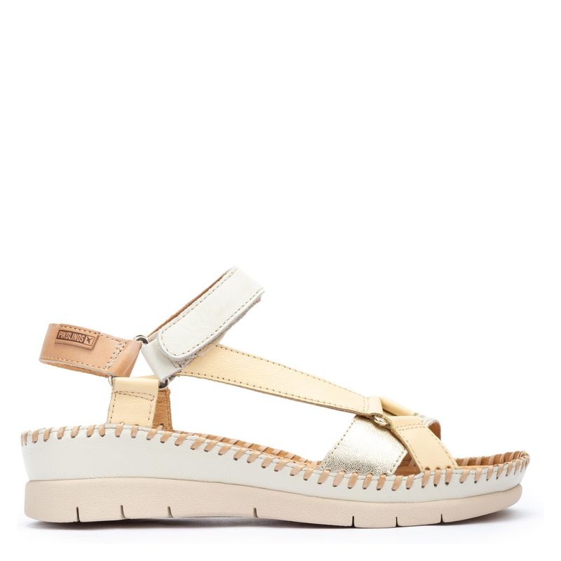 PIKOLINOS - Sandalia Casual Mujer Cuero Blanco Pikolinos