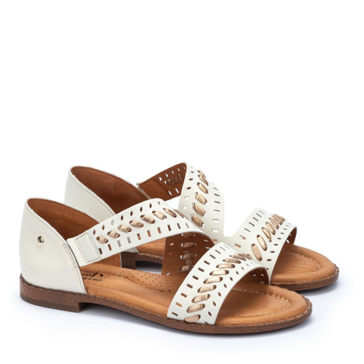 PIKOLINOS - Sandalia Plana Mujer Blanco Pikolinos