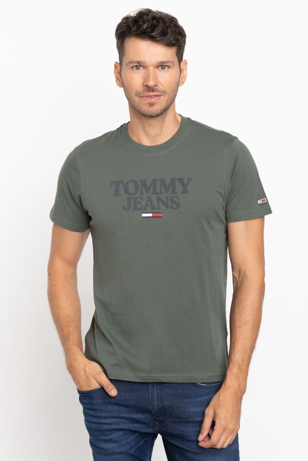 TOMMY JEANS_MC - Polera Manga Corta 100% Algodón Slim Fit Hombre Tommy Jeans
