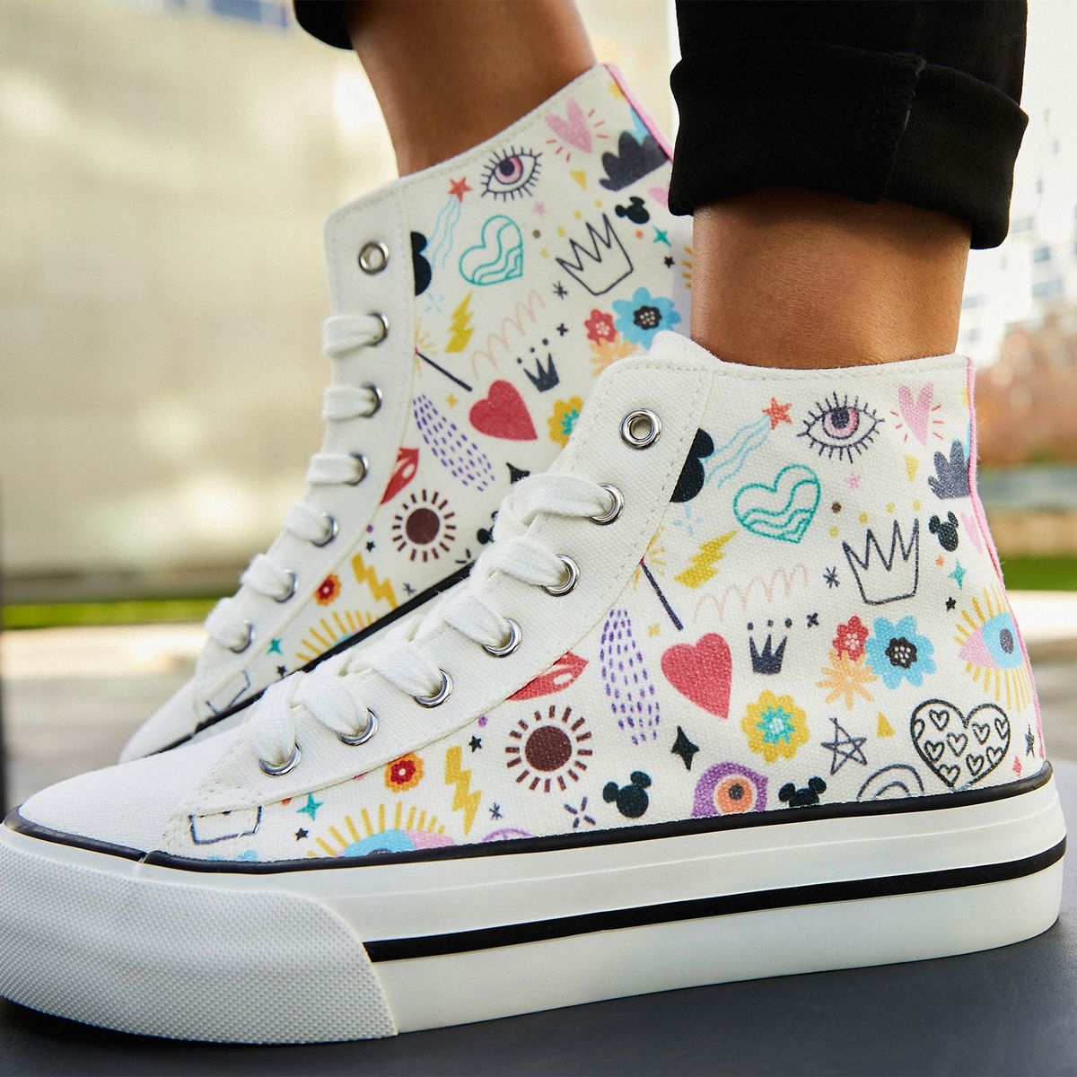 DISNEY - Zapatilla Urbana Mujer Multicolor Disney