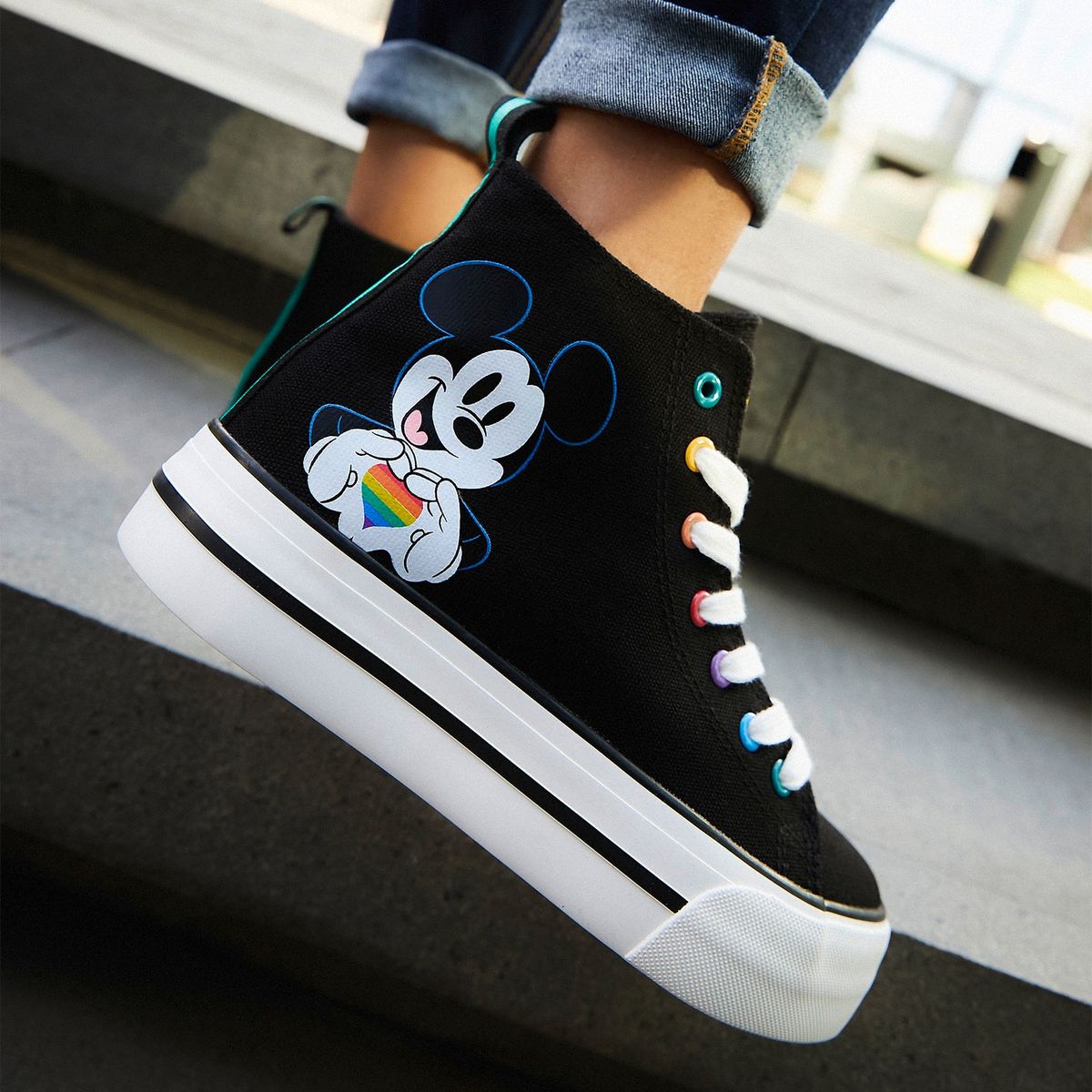 DISNEY - Zapatillas Urbana Mujer Negro Disney