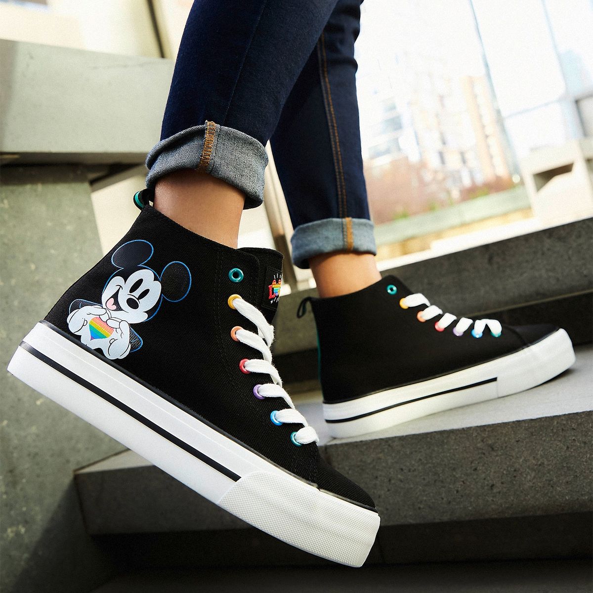 DISNEY - Zapatillas Urbana Mujer Negro Disney