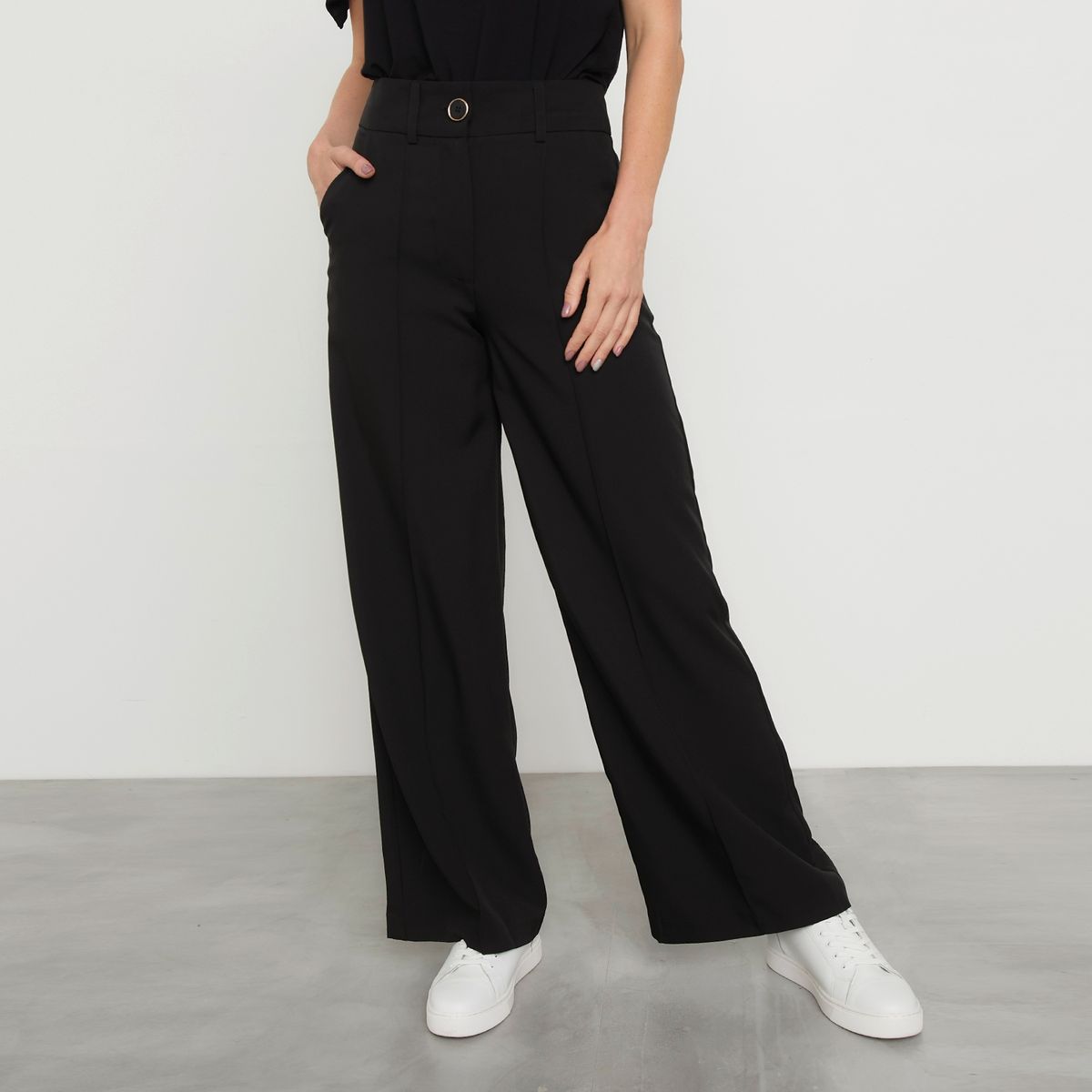 S COCCI - Stefano Cocci Pantalón Palazzo Sastrero Tiro Alto Mujer