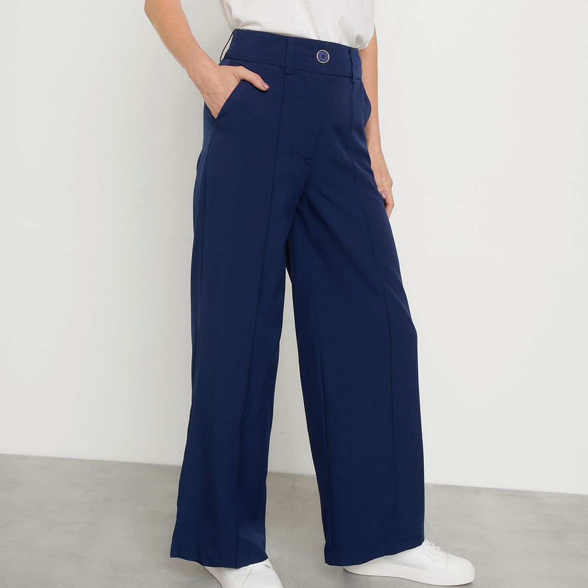 S COCCI - Stefano Cocci Pantalón Palazzo Sastrero Tiro Alto Mujer