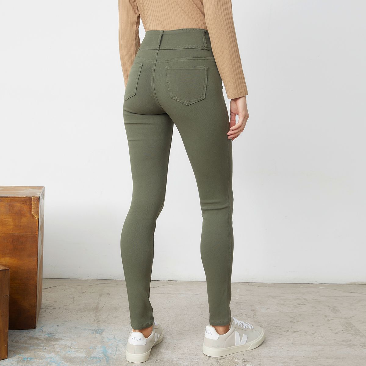 UNIVERSITY CLUB - Pantalón Slim Tiro Alto Mujer University Club