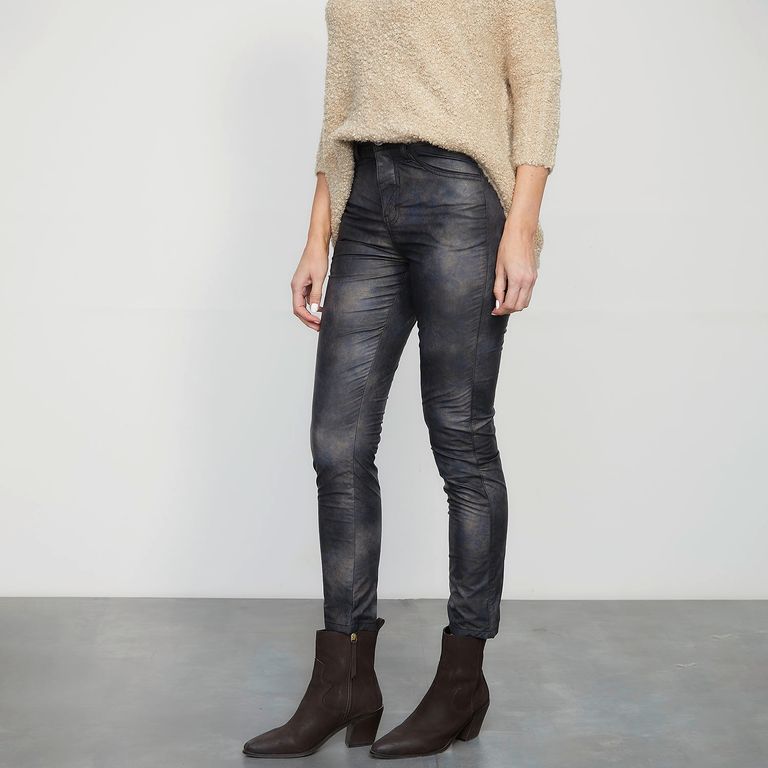 APOLOGY Pantalón Slim Tiro Alto Algodón Mujer Cecilia Bolocco Para