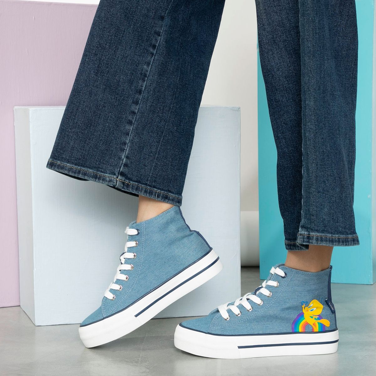 WARNER BROS - Zapatillas Urbana Mujer Azul Warner Bros