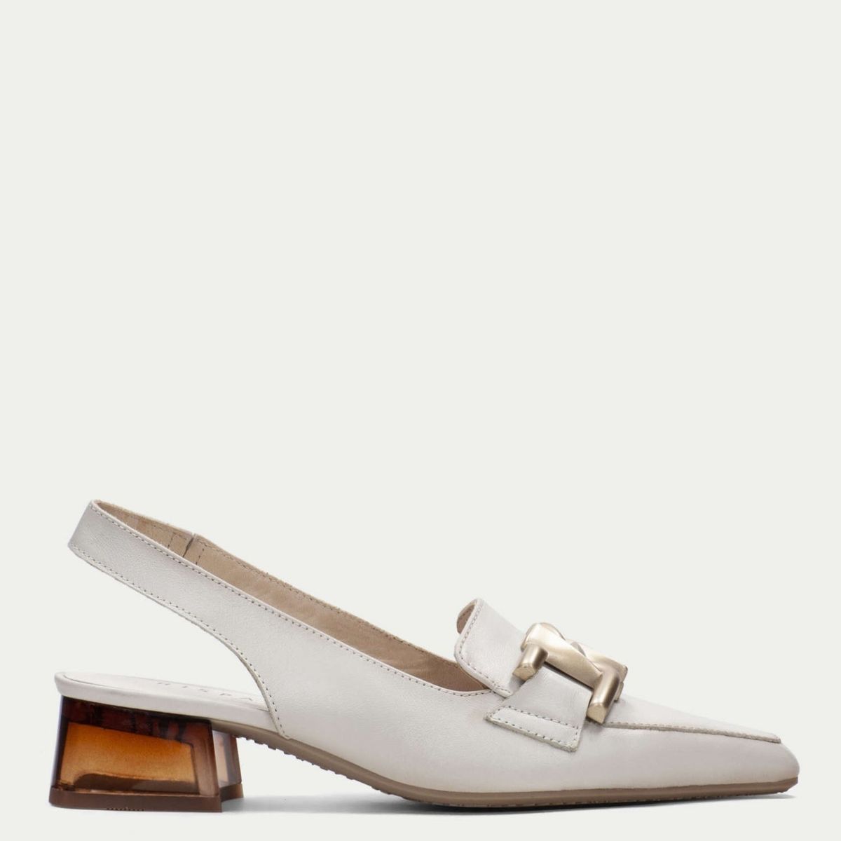 HISPANITAS - Zapato Formal Mujer Cuero Blanco Hispanitas