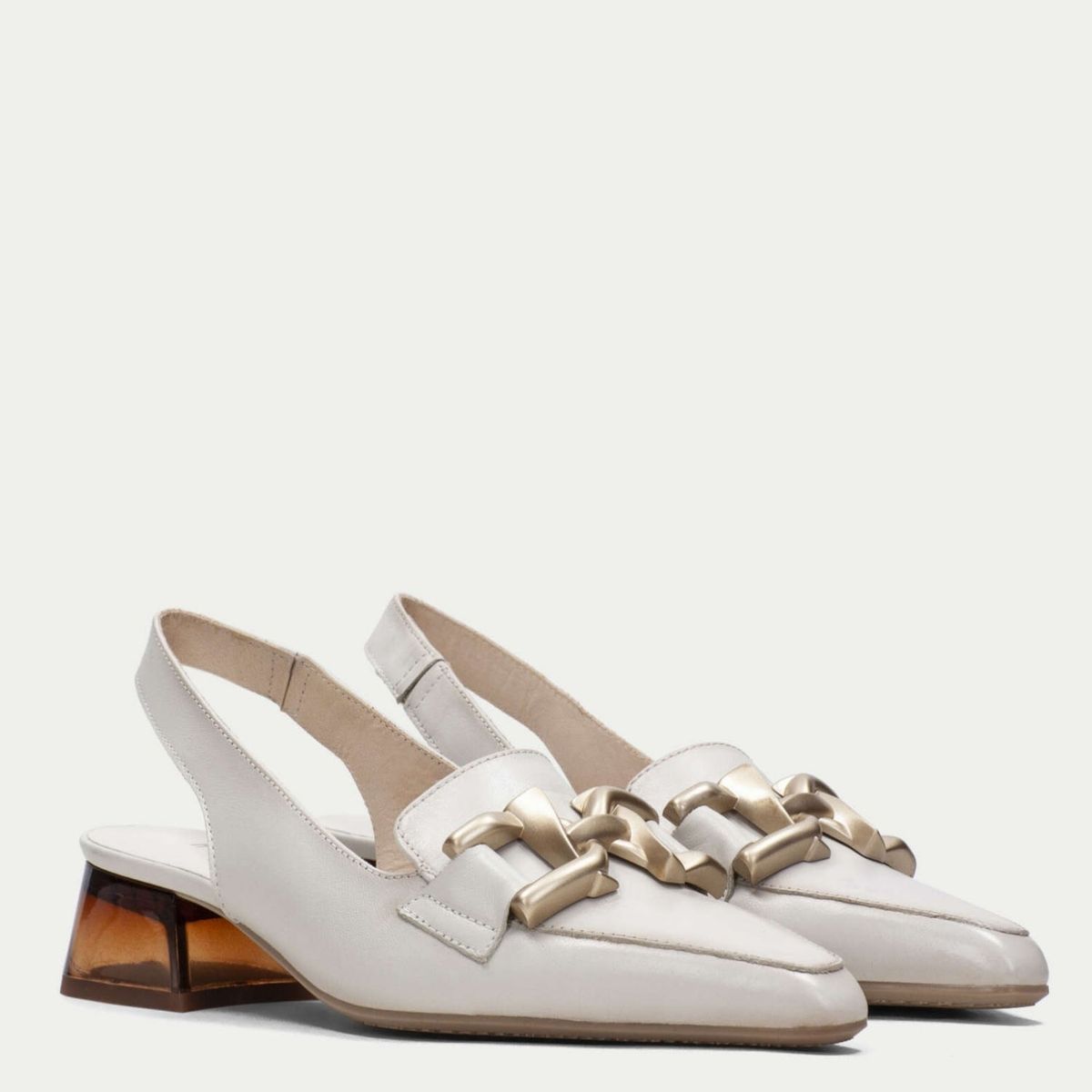 HISPANITAS - Zapato Formal Mujer Cuero Blanco Hispanitas