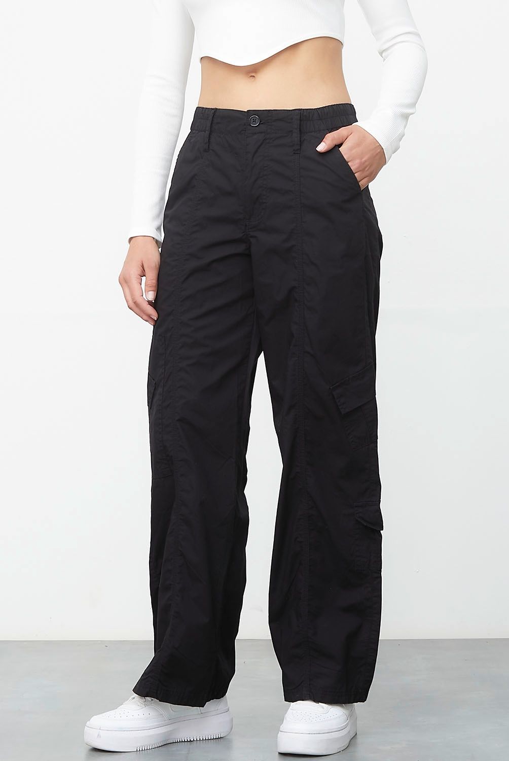 SYBILLA - Sybilla Pantalón Cargo Tiro Alto Algodón Mujer