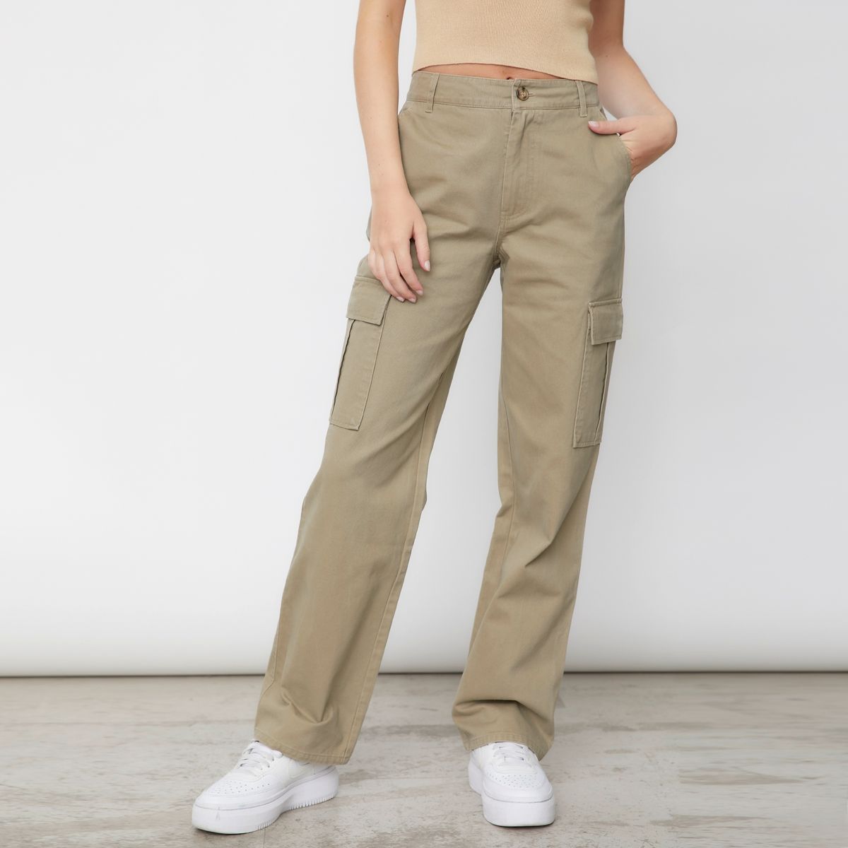 SYBILLA - Sybilla Pantalón Cargo Tiro Alto Mujer
