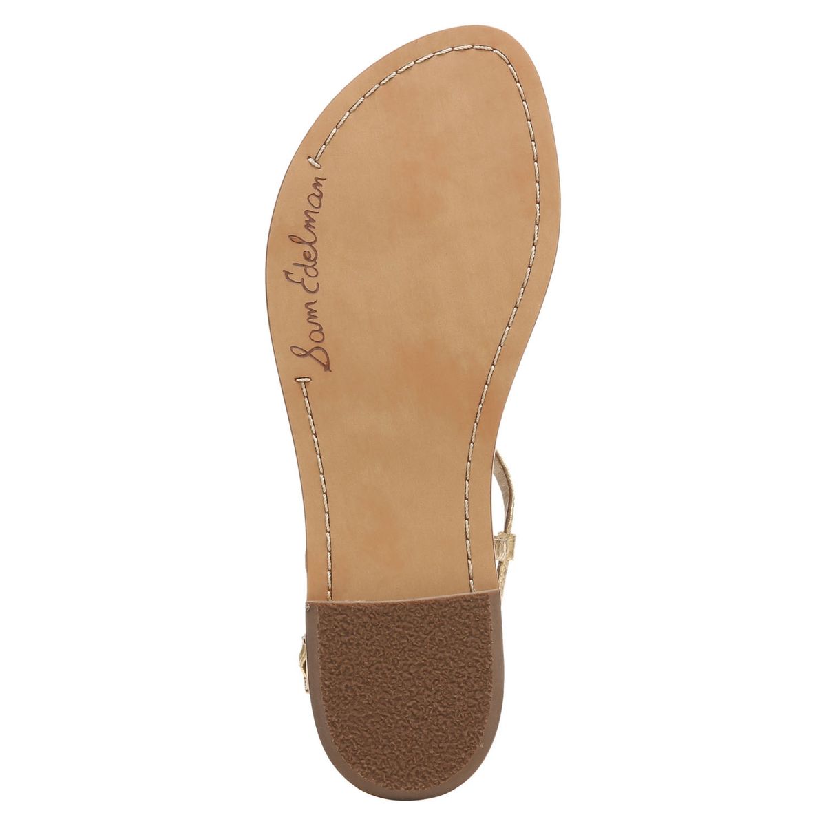 SAM EDELMAN - Sandalia Plana Mujer Dorado Sam Edelman