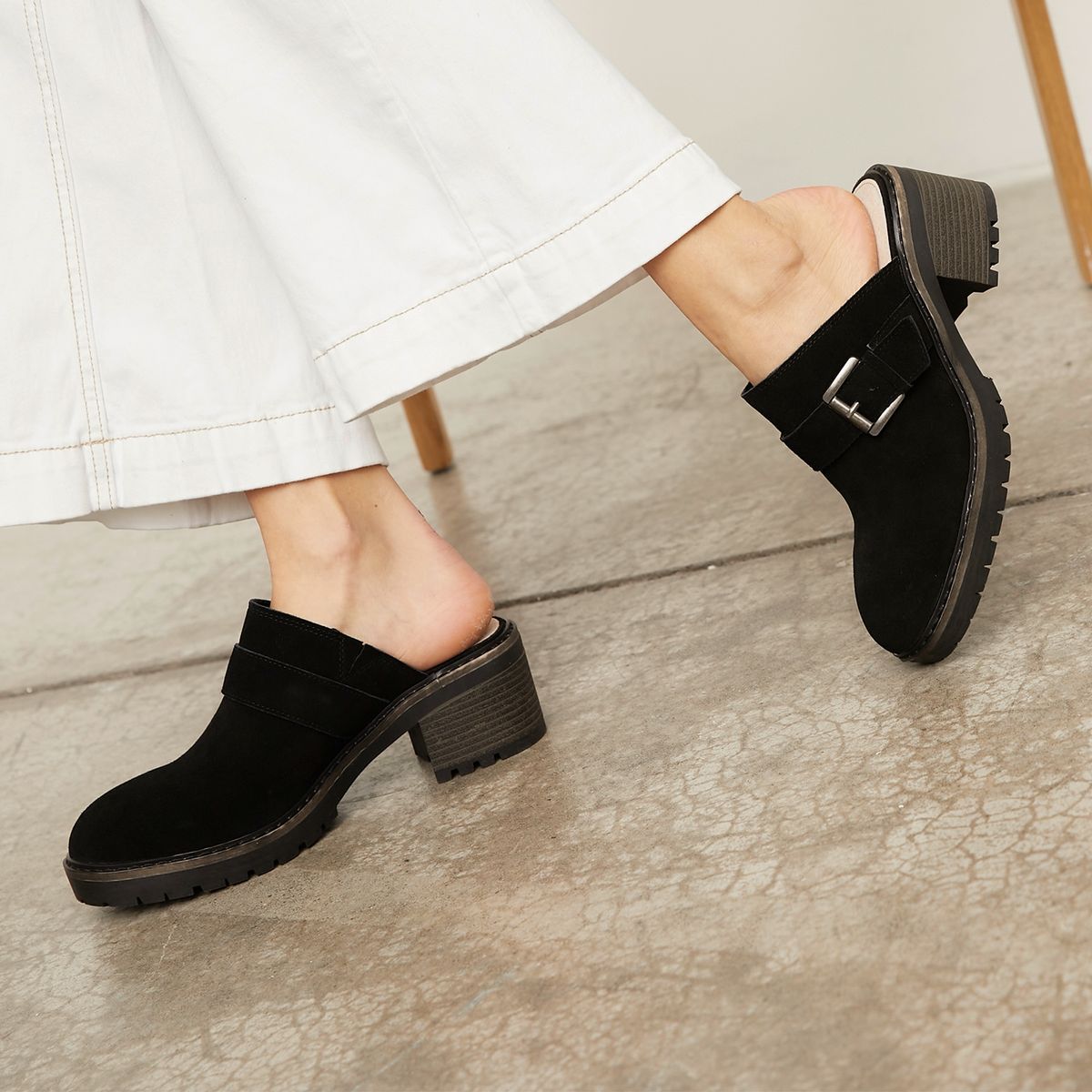 APOLOGY - Zapato Casual Mujer Gamuza Negro Apology