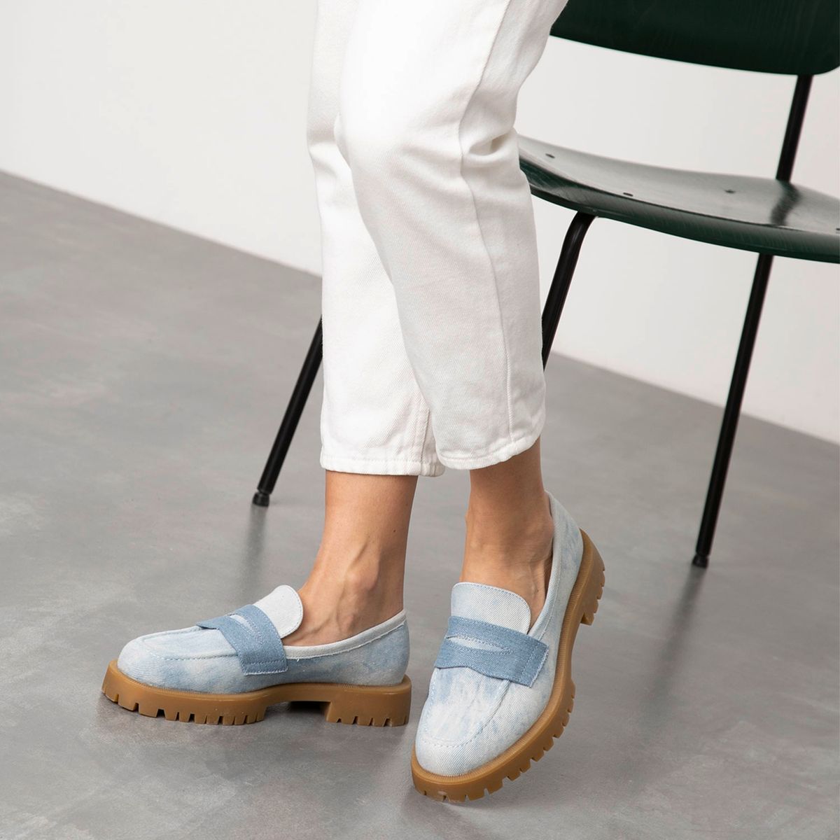 BASEMENT - Mocasín Timocreg Mujer Celeste Basement