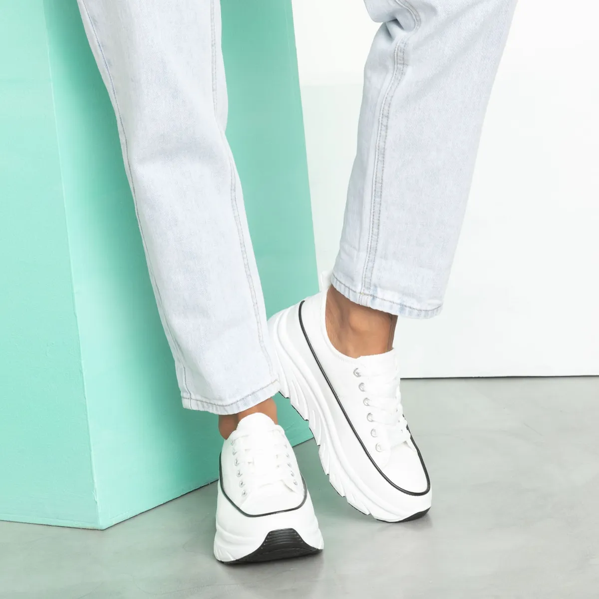 SYBILLA - Zucos Zapatilla Urbanas Mujer Blanco Sybilla