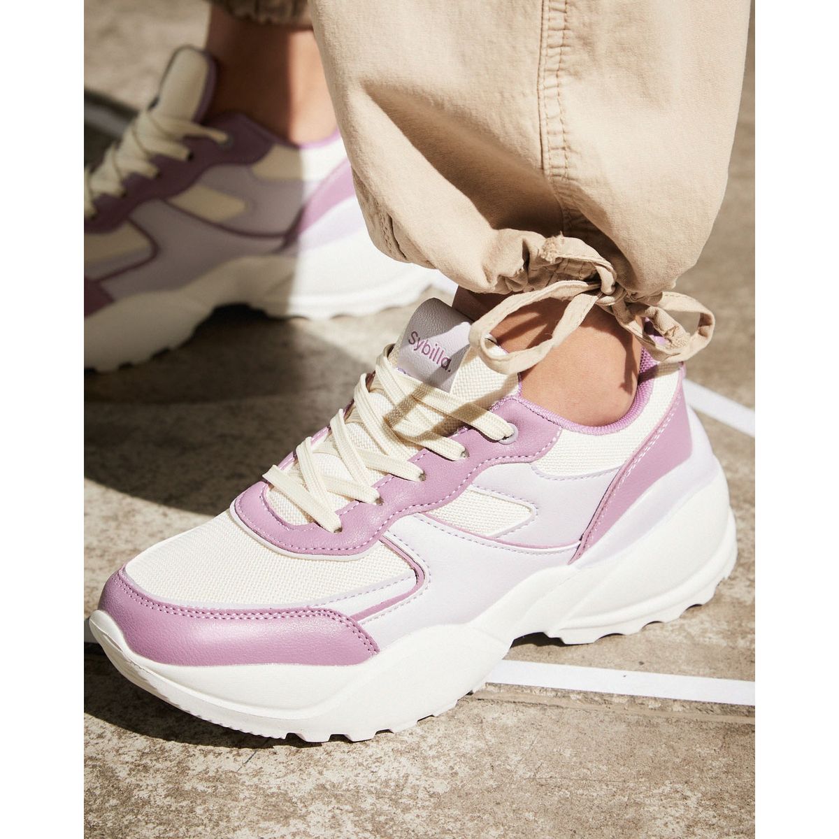 SYBILLA - Zapatilla Urbana Mujer Morado Sybilla