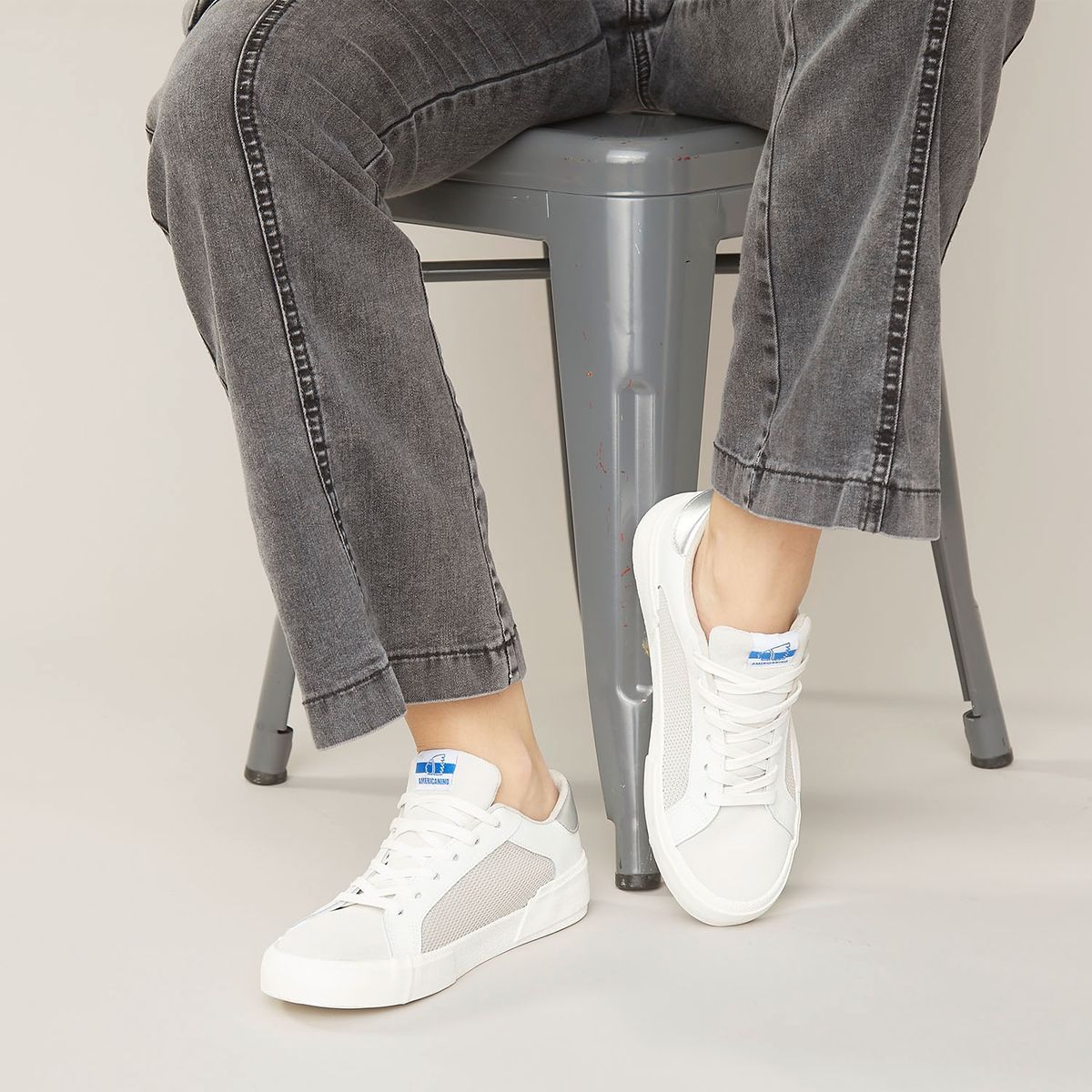 AMERICANINO - Zapatilla Urbana Mujer Cuero Blanco Americanino