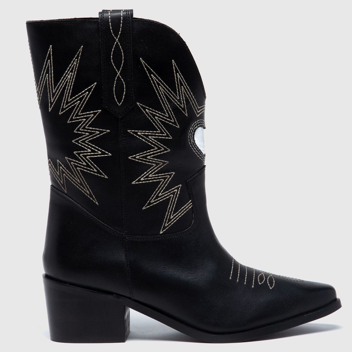 AMERICANINO - Bota Vaquera Mujer Cuero Negro Americanino