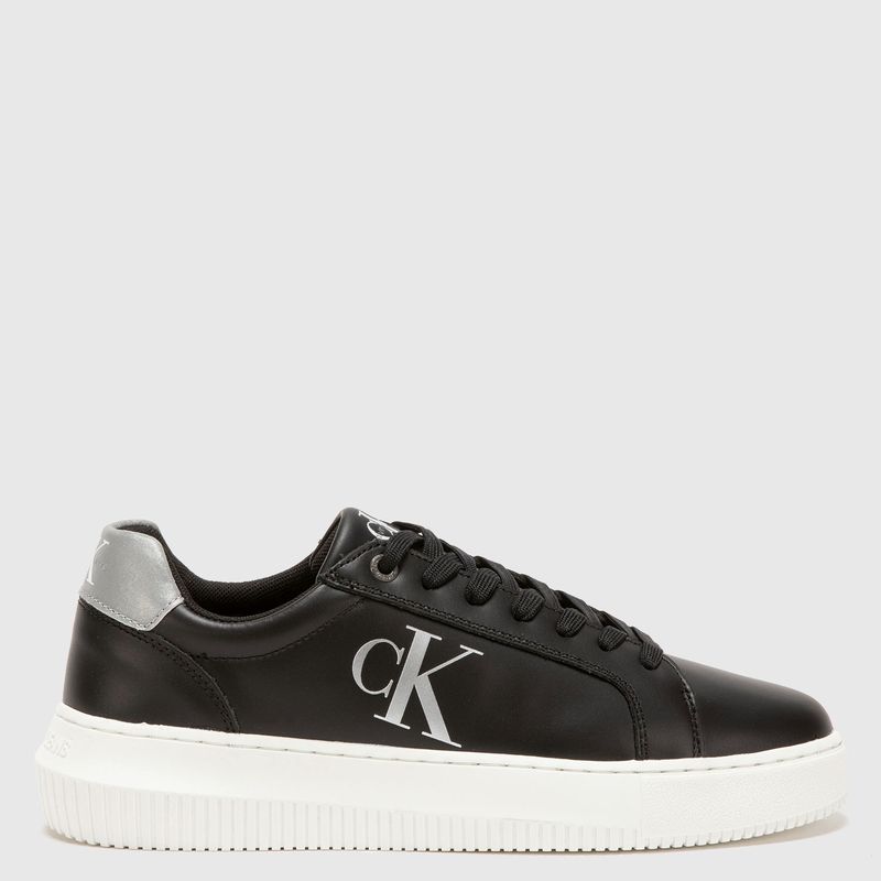 CALVIN KLEIN - Zapatilla Urbana Mujer Cuero Negro Calvin Klein
