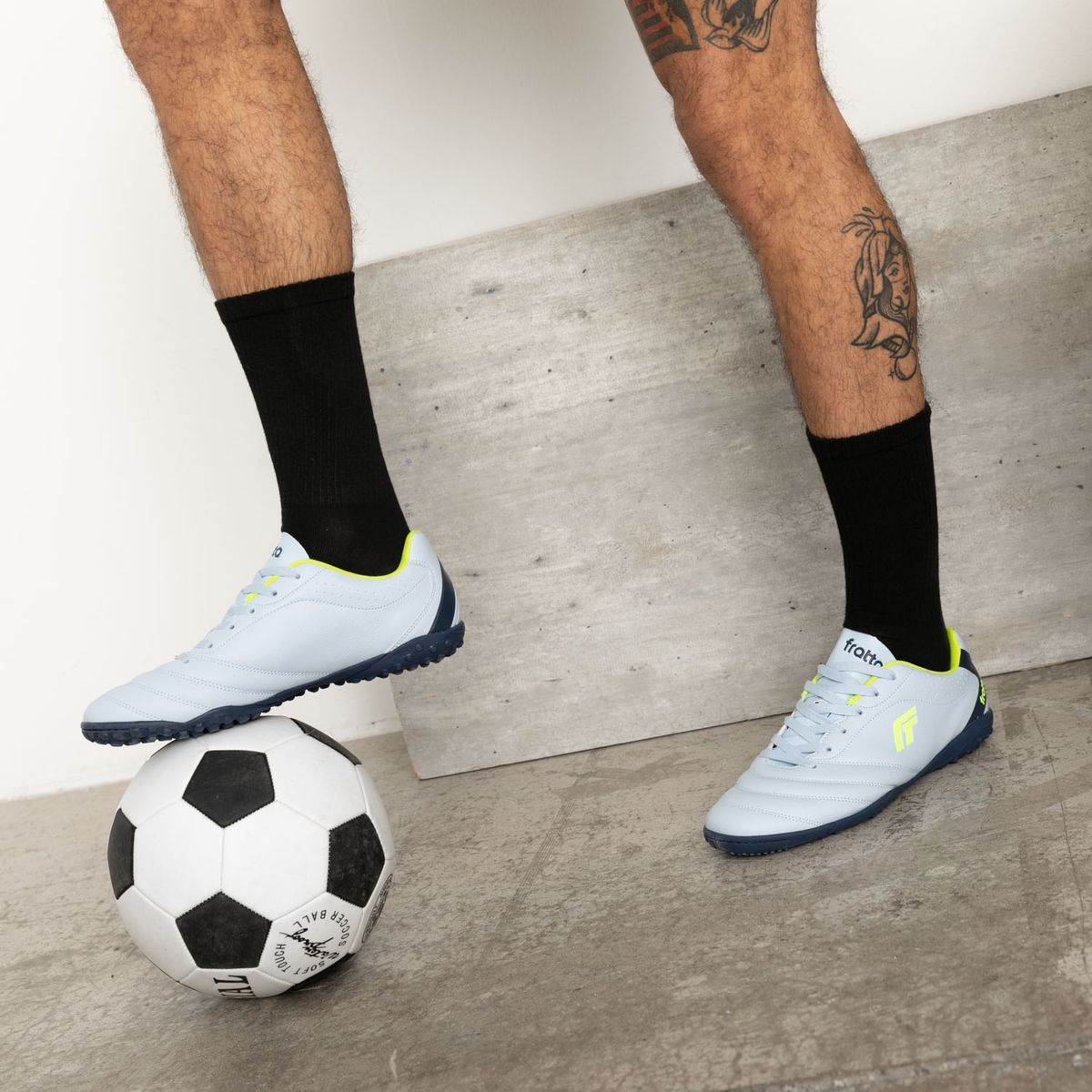 FRATTA - Zapatilla Baby Fútbol Hombre Azul Fratta