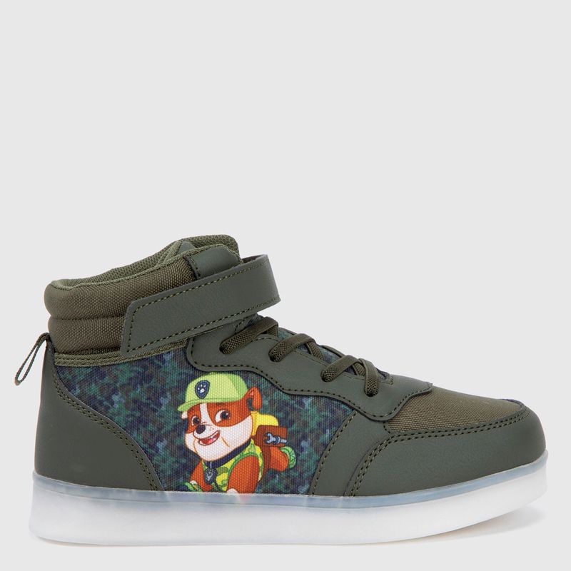 PAW PATROL - Zapatilla Niño Velcro con Luces Verde (26 a 33) Paw Patrol