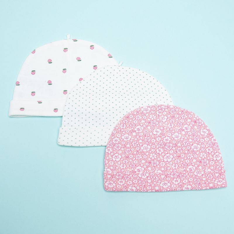 YAMP - Gorro Pack De 3 Unidades Algodón Bebé Niña Yamp