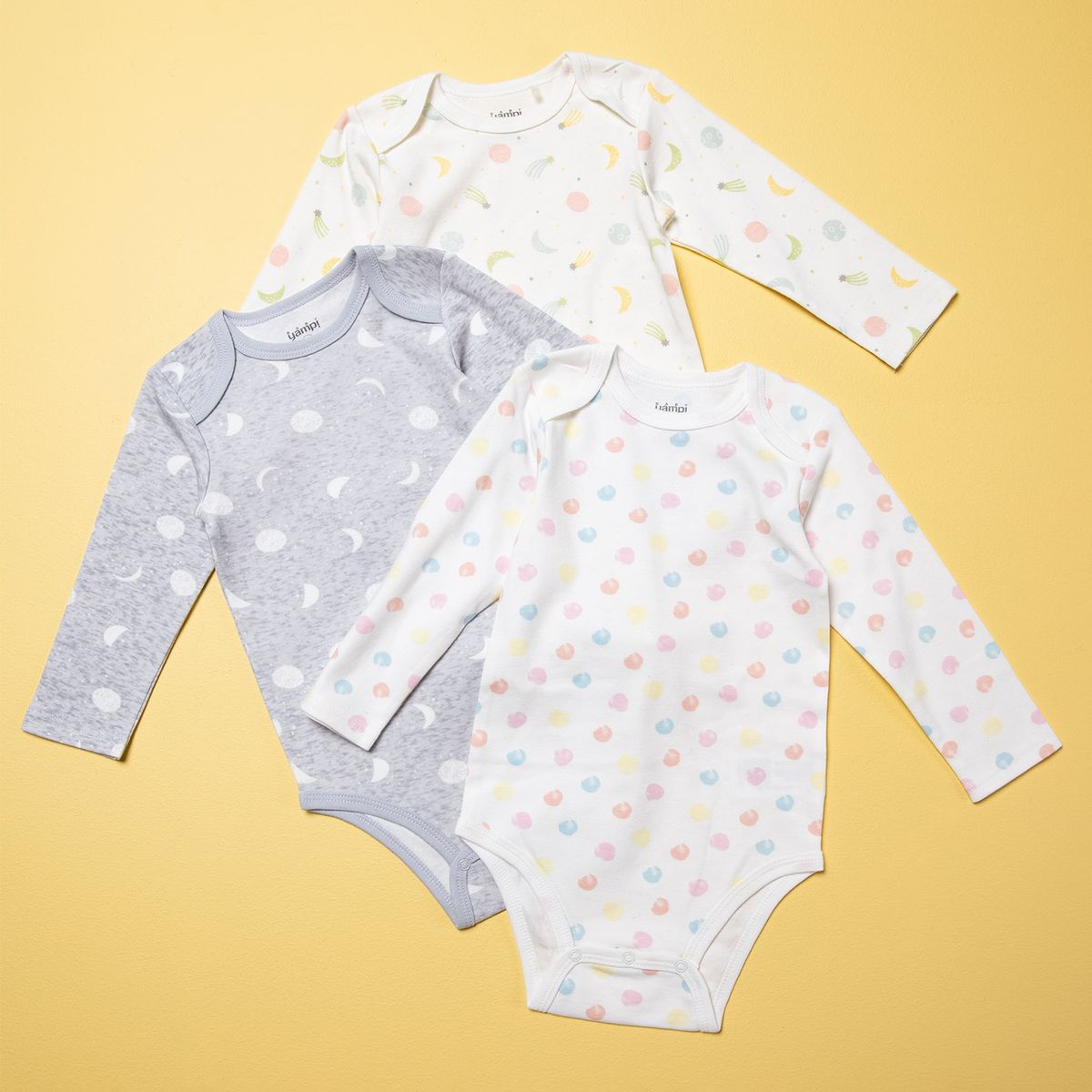 YAMP - Body Pack De 3 Unidades Algodón Bebé Niña Yamp