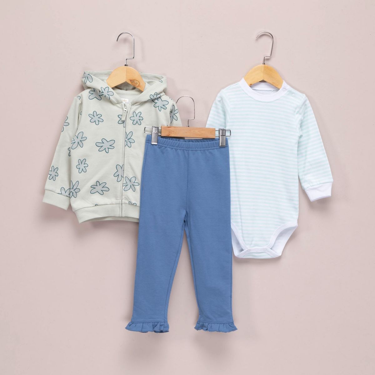 YAMP - Conjunto 3 Piezas Algodón Bebé Niña Yamp