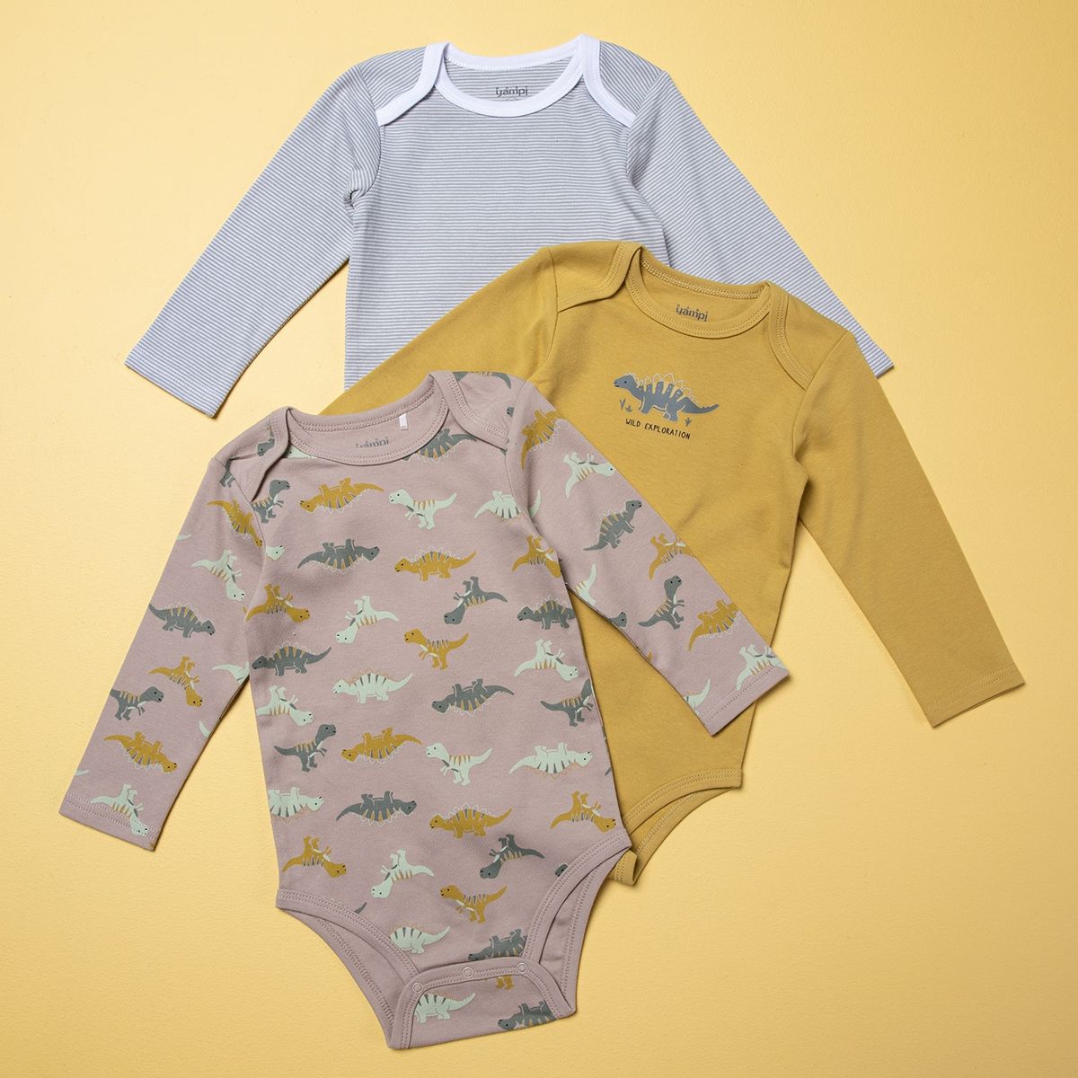 YAMP - Body Pack De 3 Unidades Algodón Bebé Niño Yamp