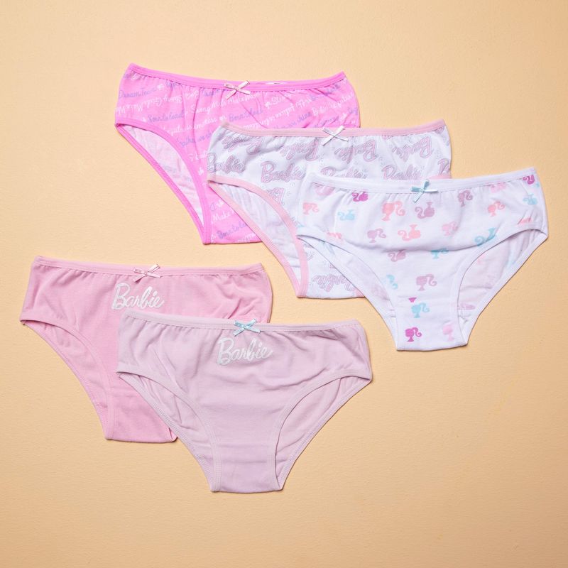 BARBIE - Calzón Pack de 5 Unidades Algodón Niña Barbie