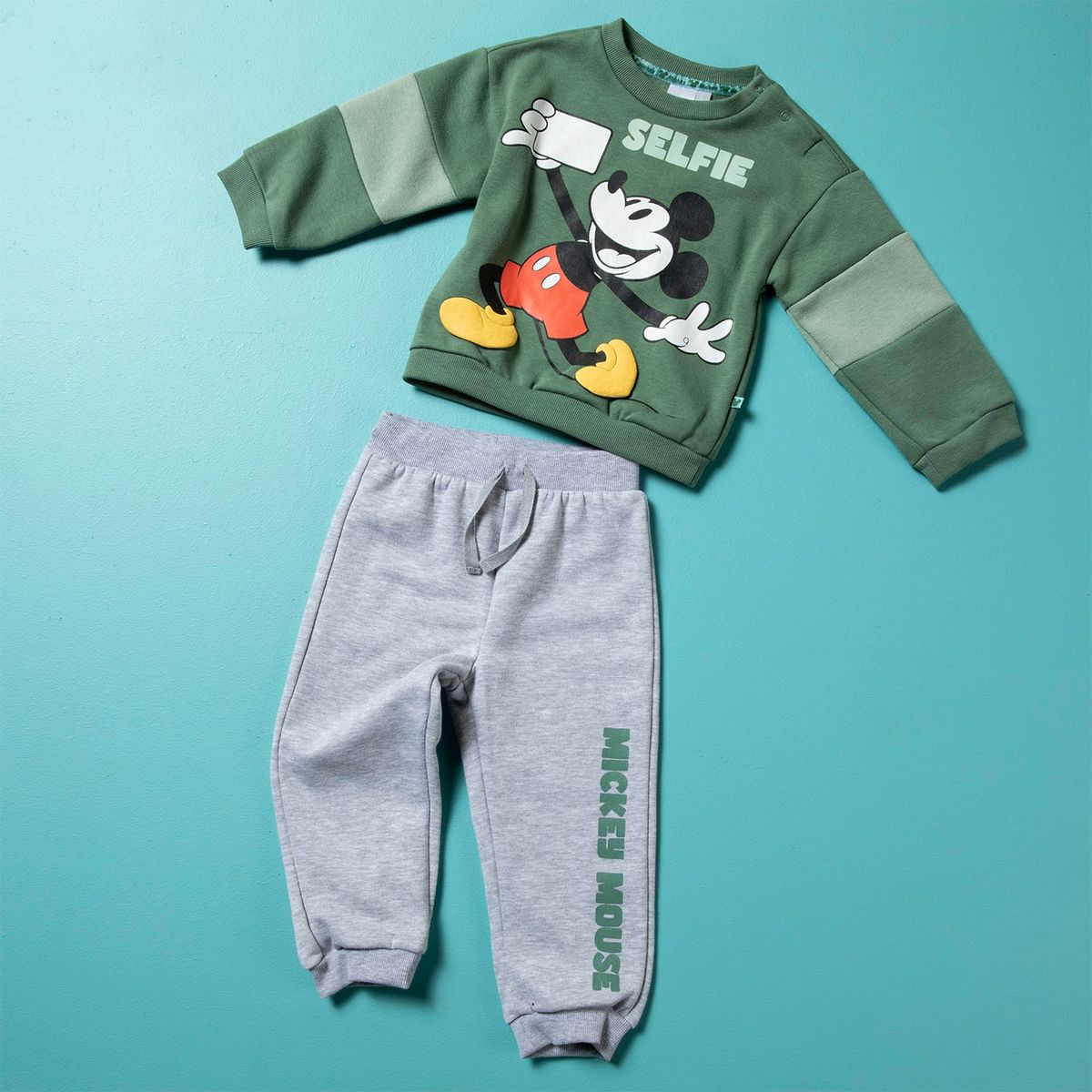 STD CHARACTERS - Mickey Conjunto Polerón + Pantalón Buzo Algodón Bebé Niño Std Characters