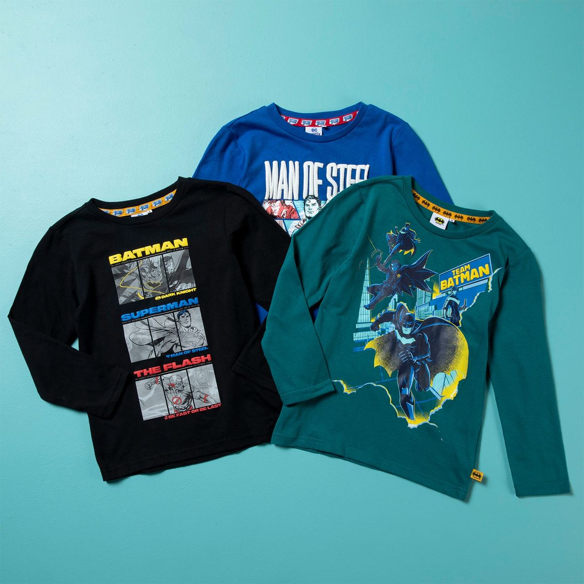 DC ORIGINALS - Polera Pack 3 Unidades Algodón Niño Dc Originals