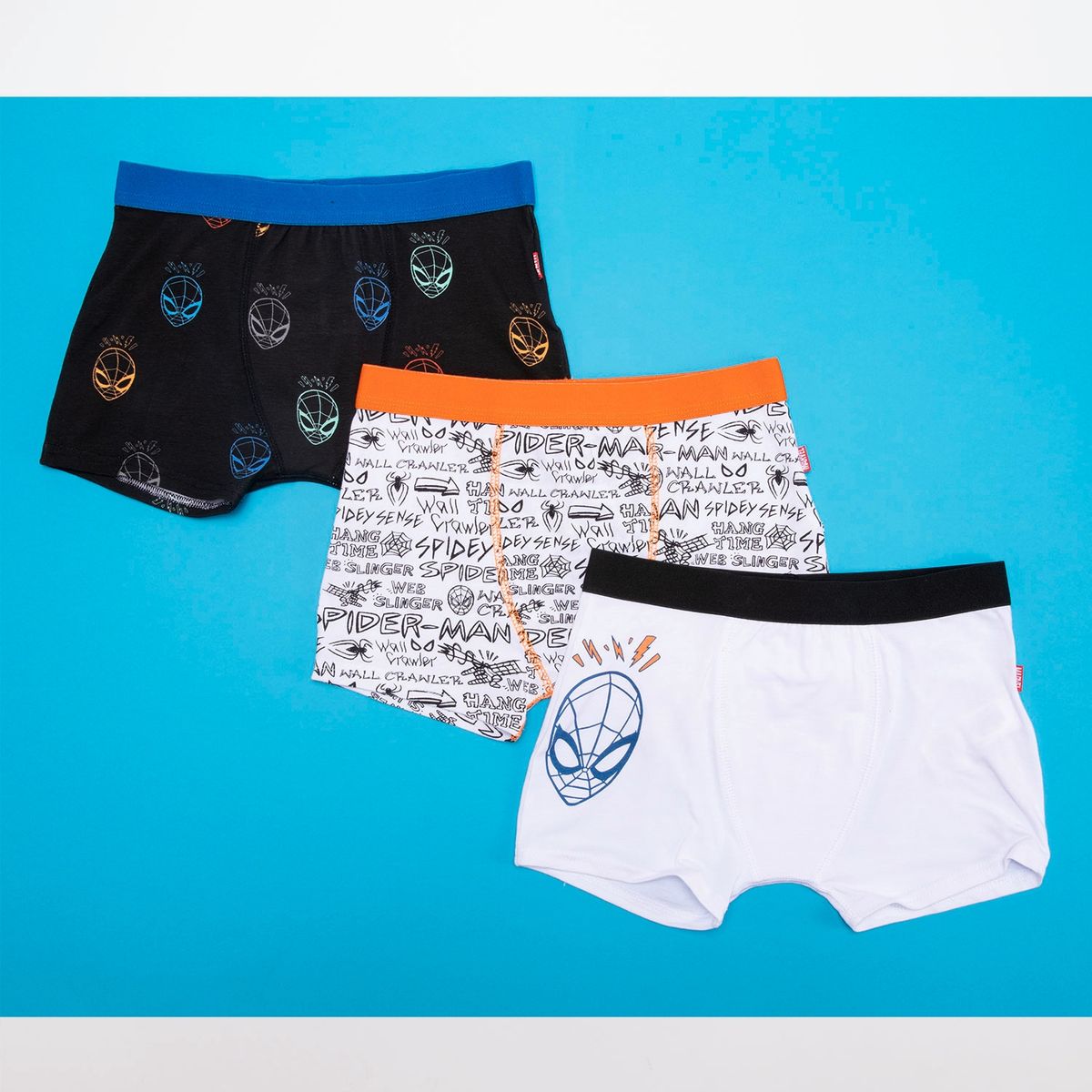 SPIDER MAN - Boxer Niño Pack De 3 Unidades Algodón Spider-Man