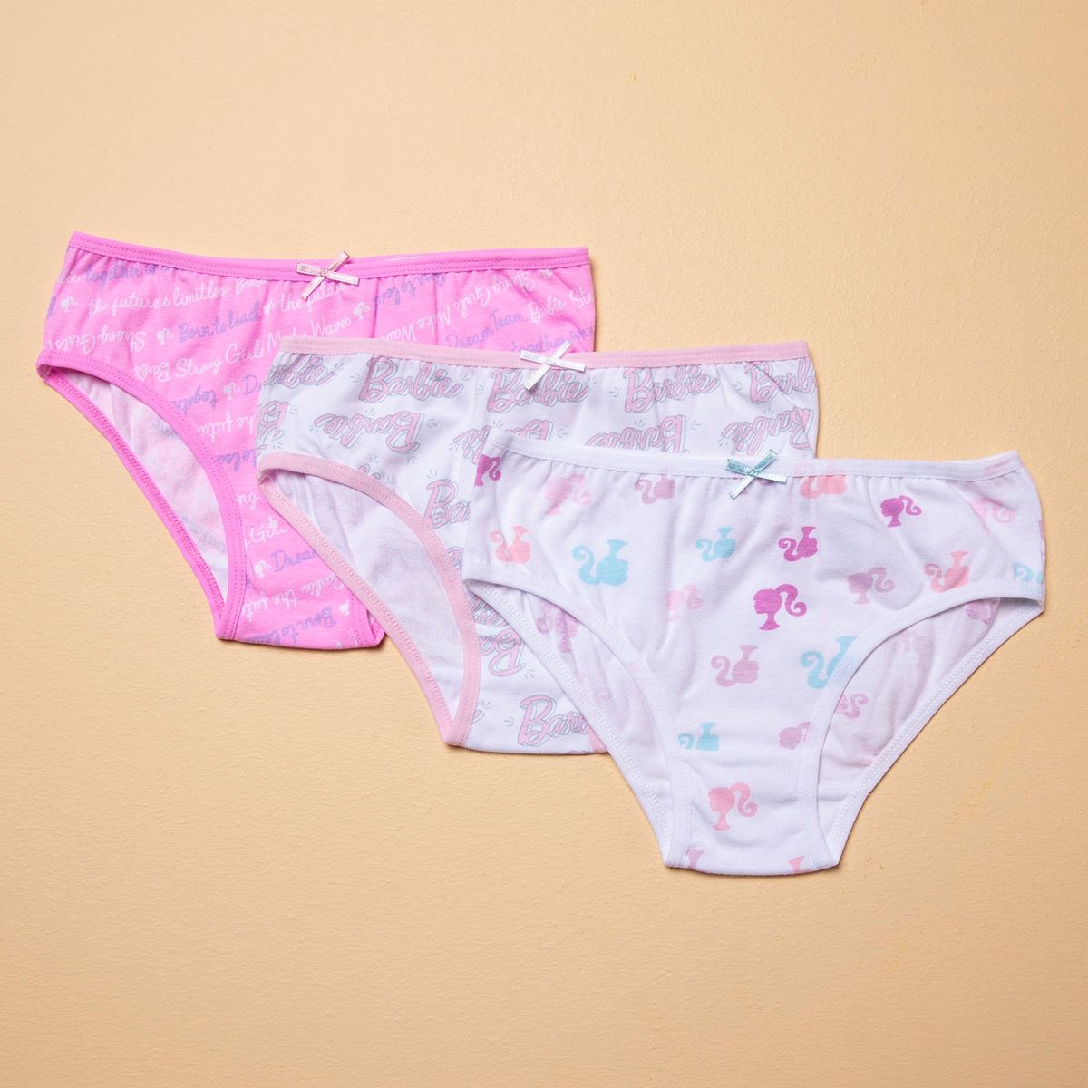 BARBIE - Calzón Pack De 3 Unidades Algodón Niña Barbie