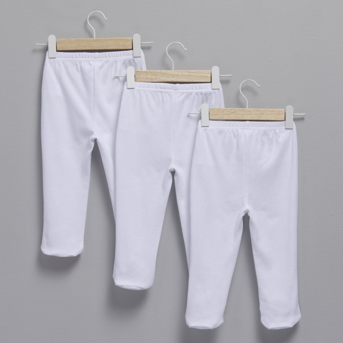 YAMP - Pack De 3 Pantalones Yamp Unisex Bebé Algodón Blanco