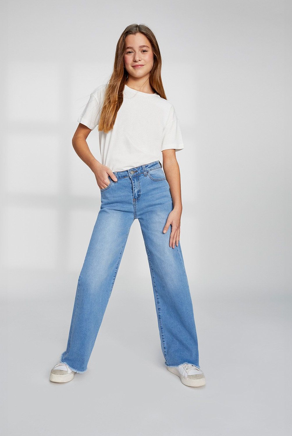 ELEVEN - Jeans Culotte Algodón Niña Eleven Tiro Medio