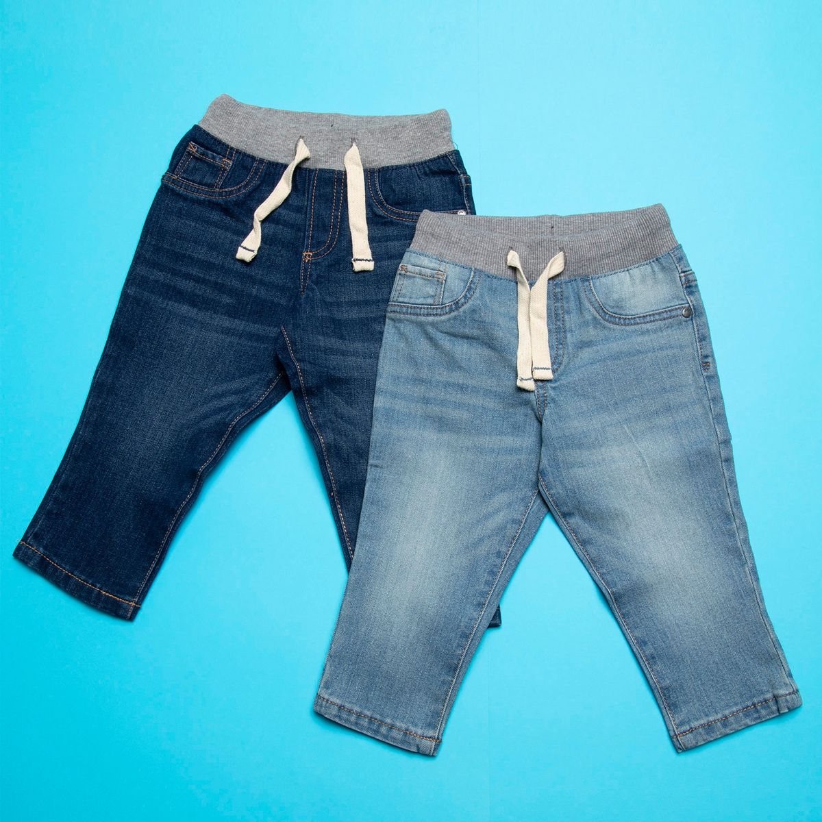 YAMP - Jeans Bebé Niño Denim Cintura Elásticada Yamp